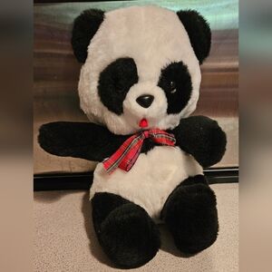 Charming Black and White Stuffed Panda Bear